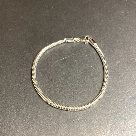 Silver toned charm bracelet. Note this bracelet is not Pandora - Picture 2 of 3